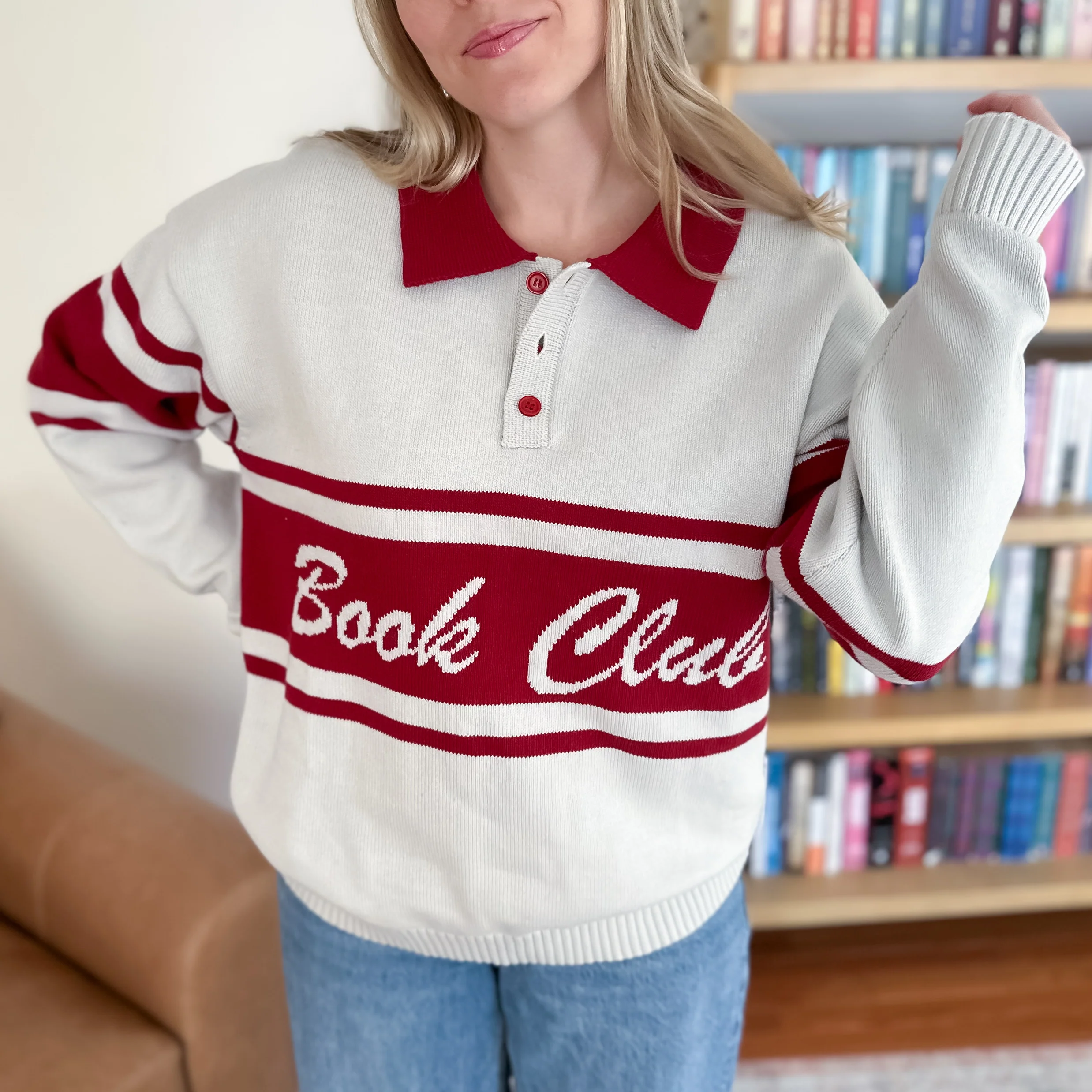 Book Club Rugby Sweater 100% cotton - Image 3