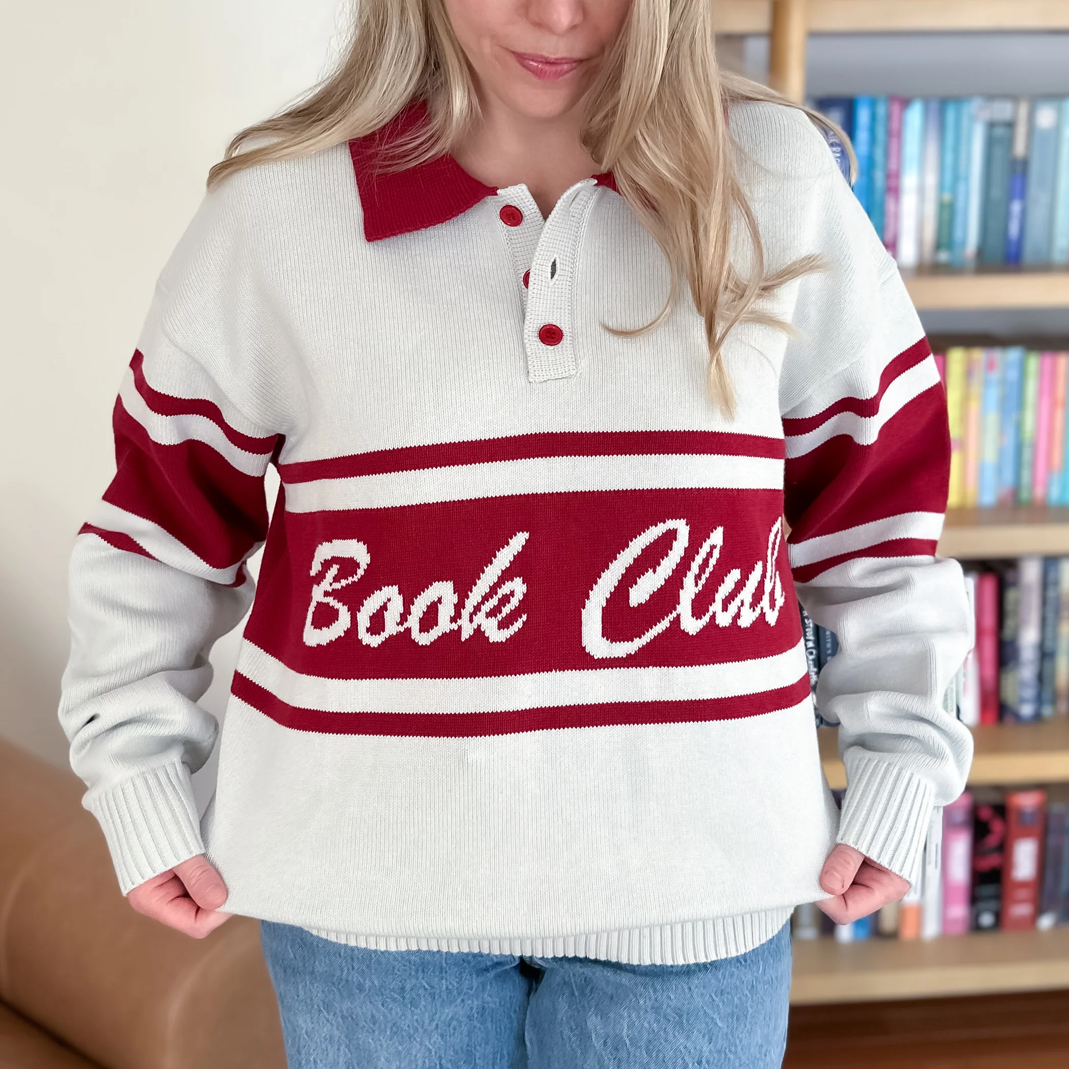 Book Club Rugby Sweater 100% cotton - Image 4