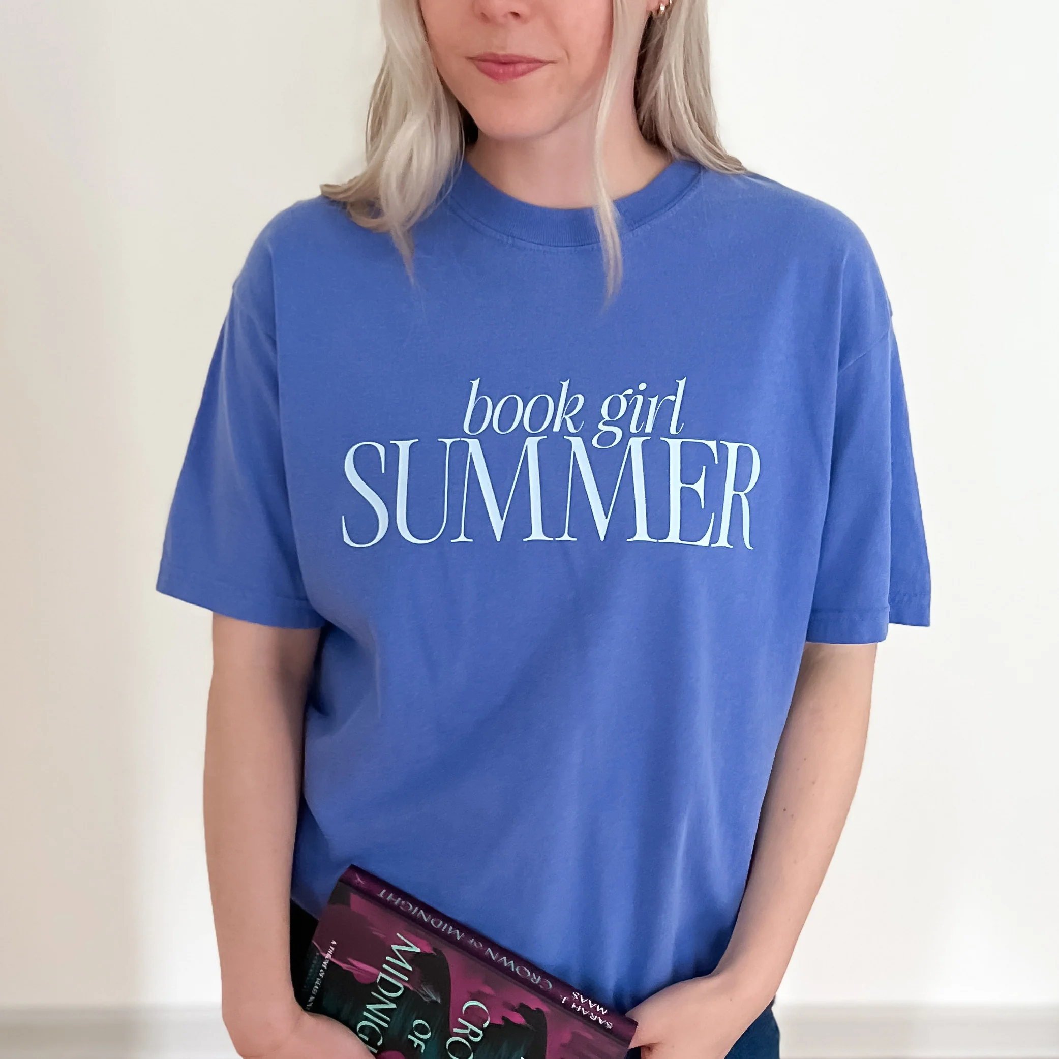 Book Girl Summer Tee - Blue - Image 3