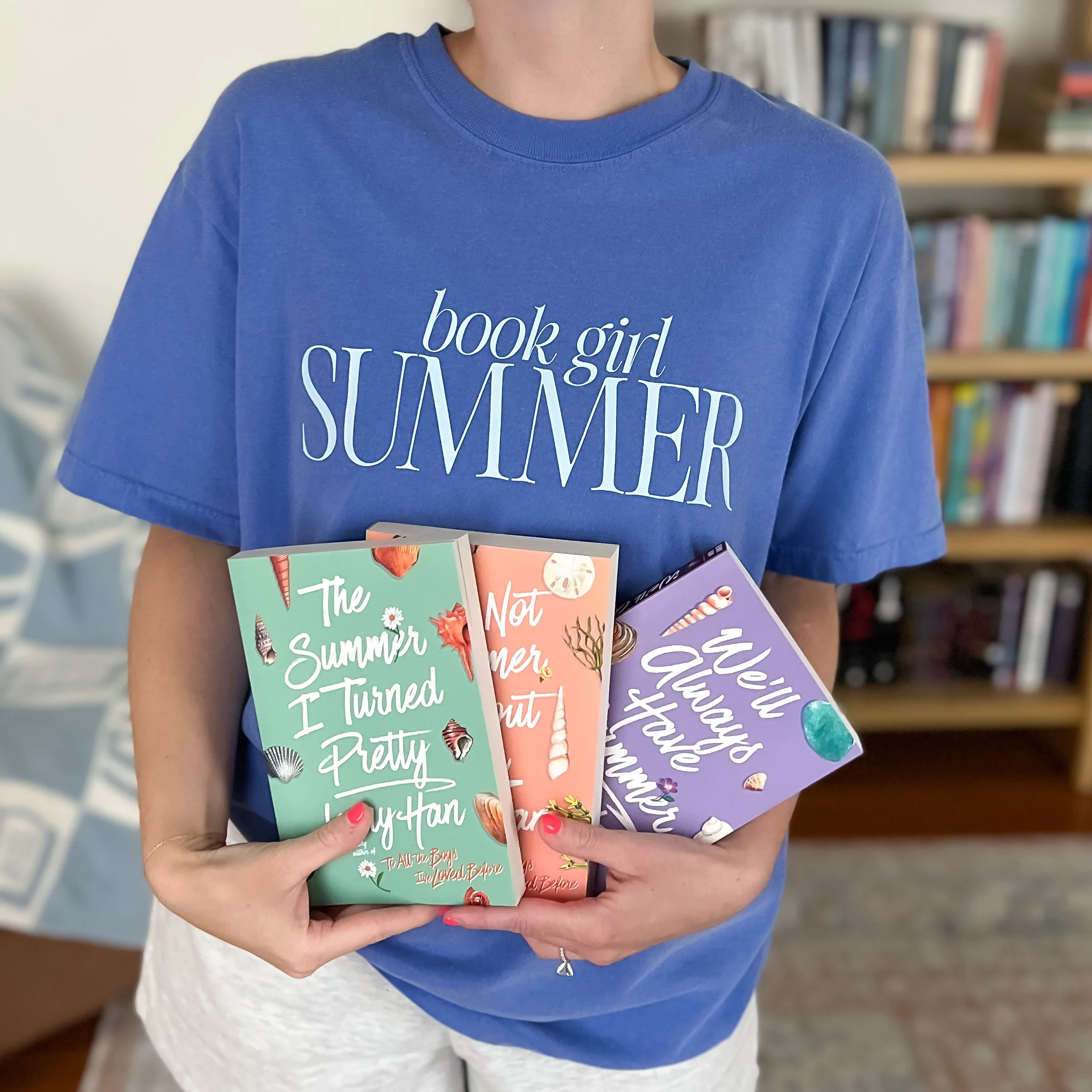 Book Girl Summer Tee - Blue - Image 4