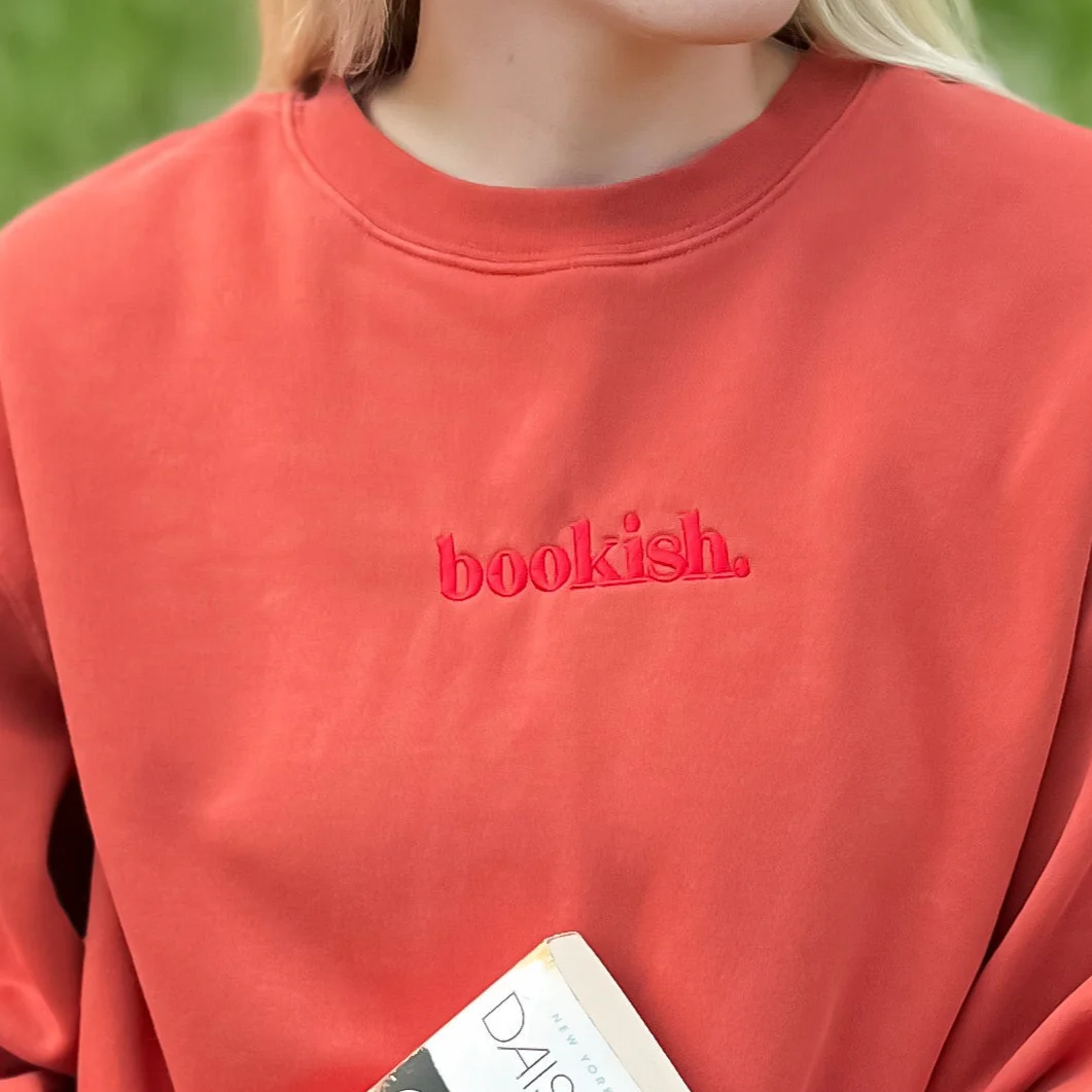 Bookish. Embroidered Sweatshirt - Amber
