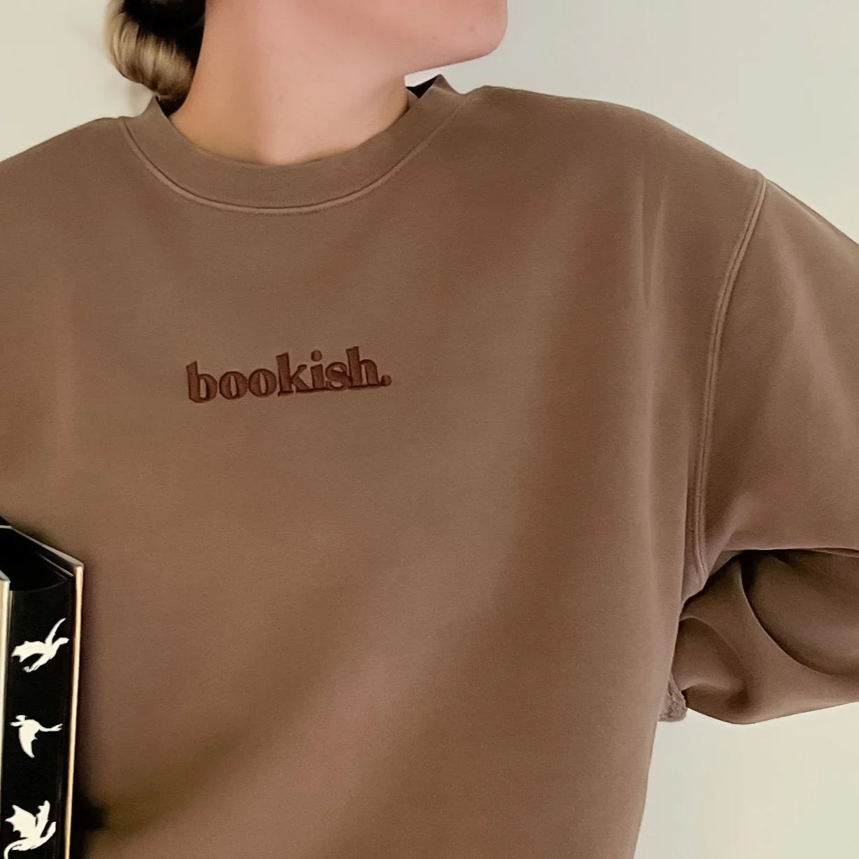 Bookish. Embroidered Sweatshirt - Clay - Image 3