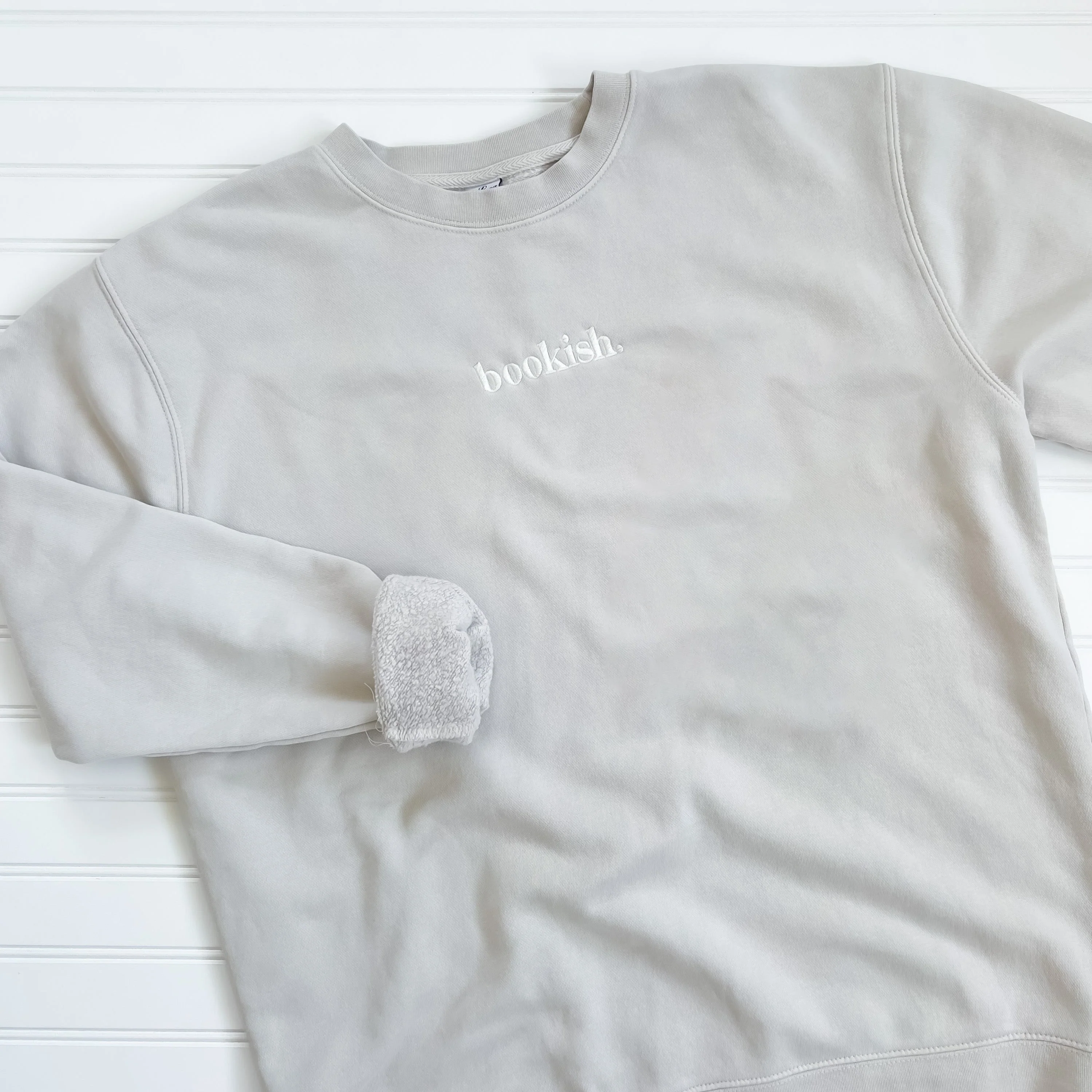 Bookish. Embroidered Sweatshirt - Ivory