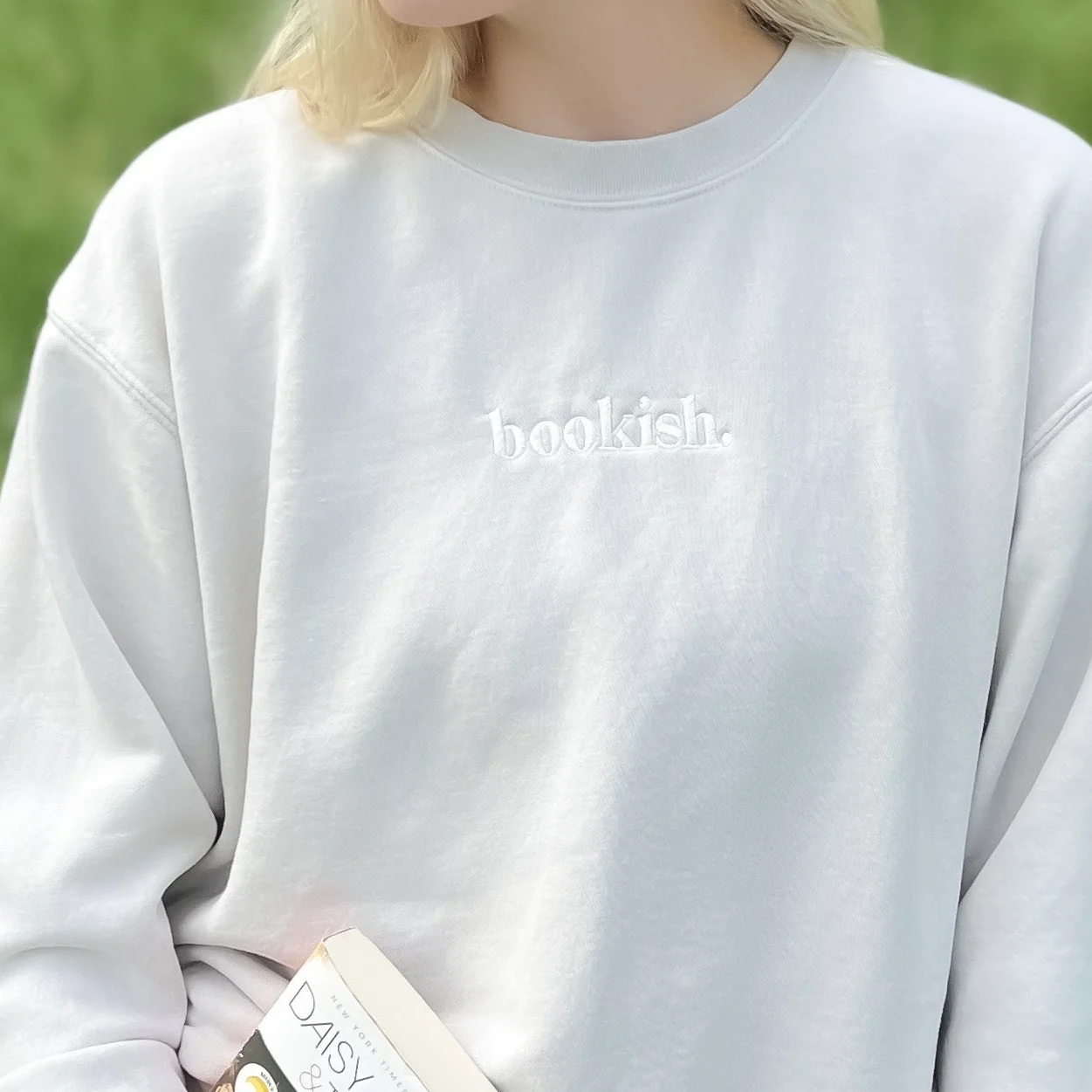 Bookish. Embroidered Sweatshirt - Ivory - Image 2