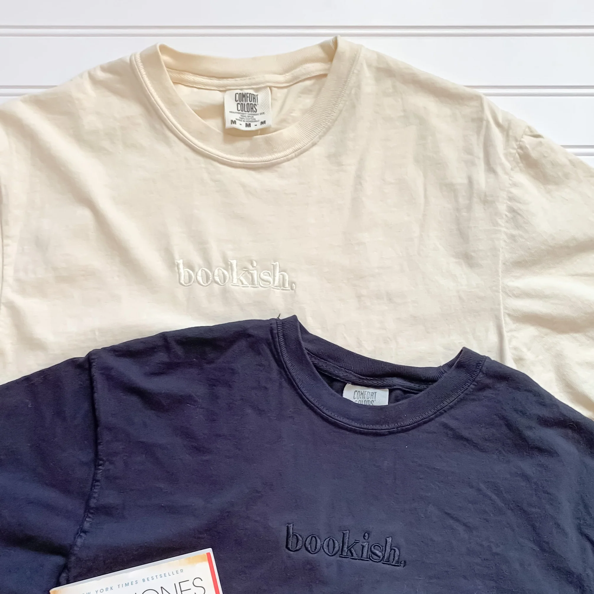 Bookish. Embroidered Tee - Black - Image 3