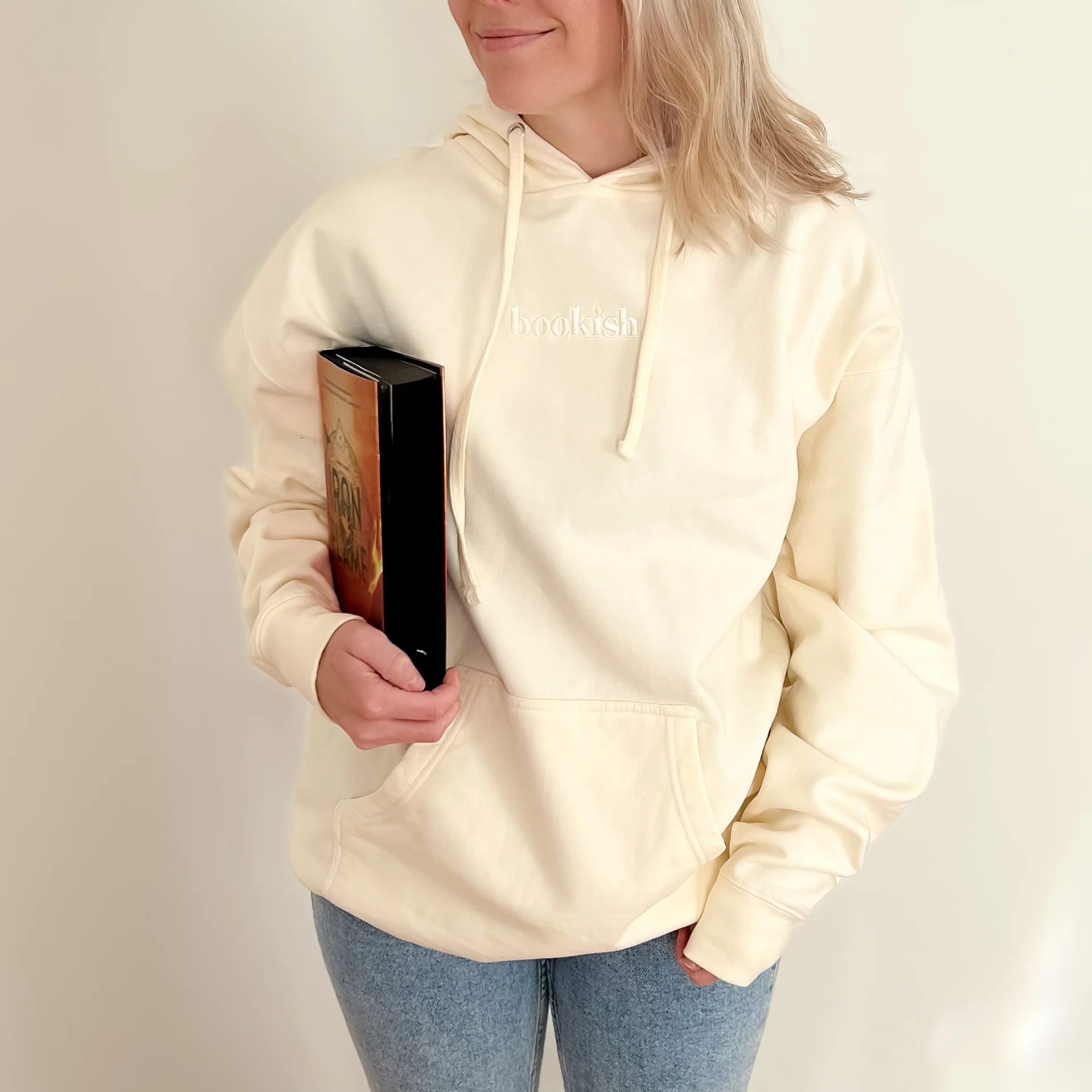 Bookish Hoodie - Bone