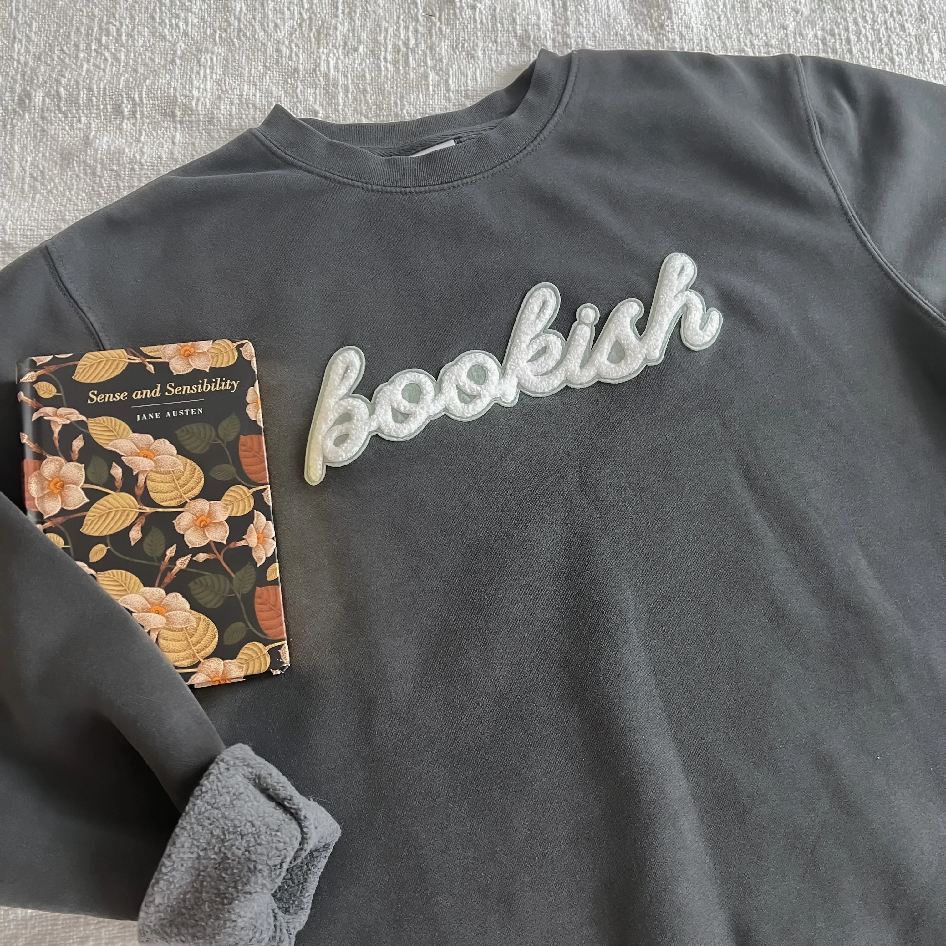 Bookish. Patch Sweatshirt - Vintage Black - Image 2