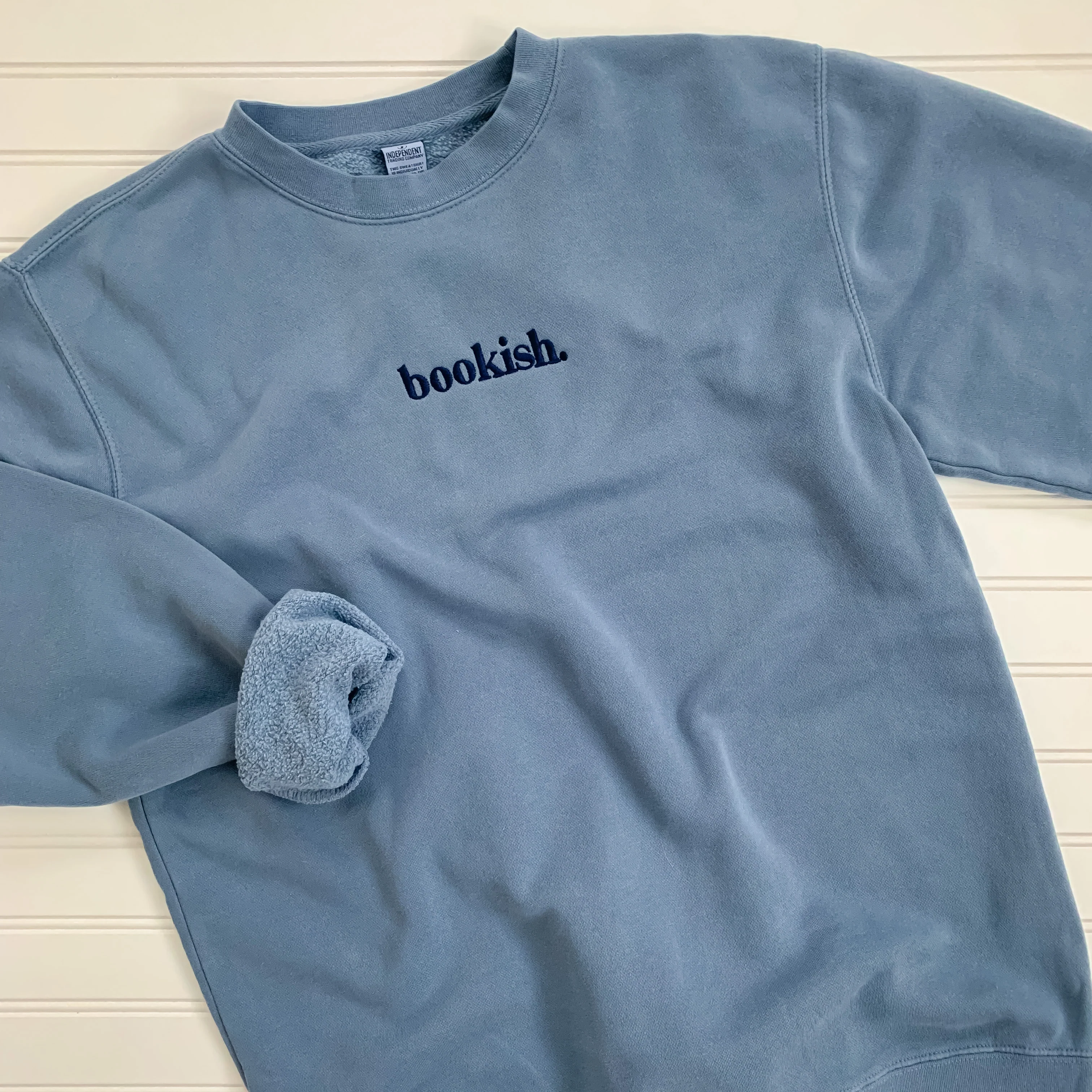Bookish. Embroidered Sweatshirt - Blue - Image 4