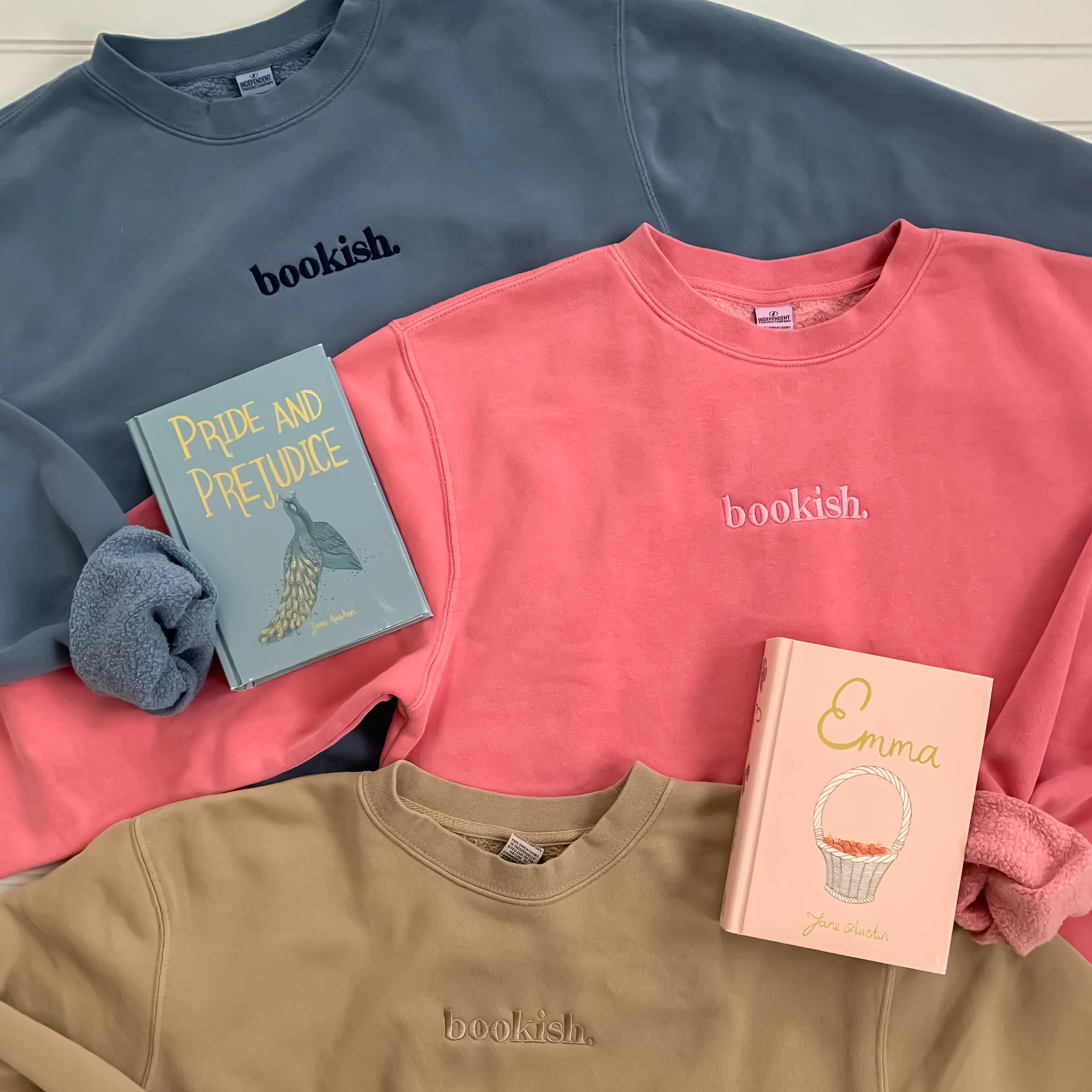 Bookish. Embroidered Sweatshirt - Blue - Image 5