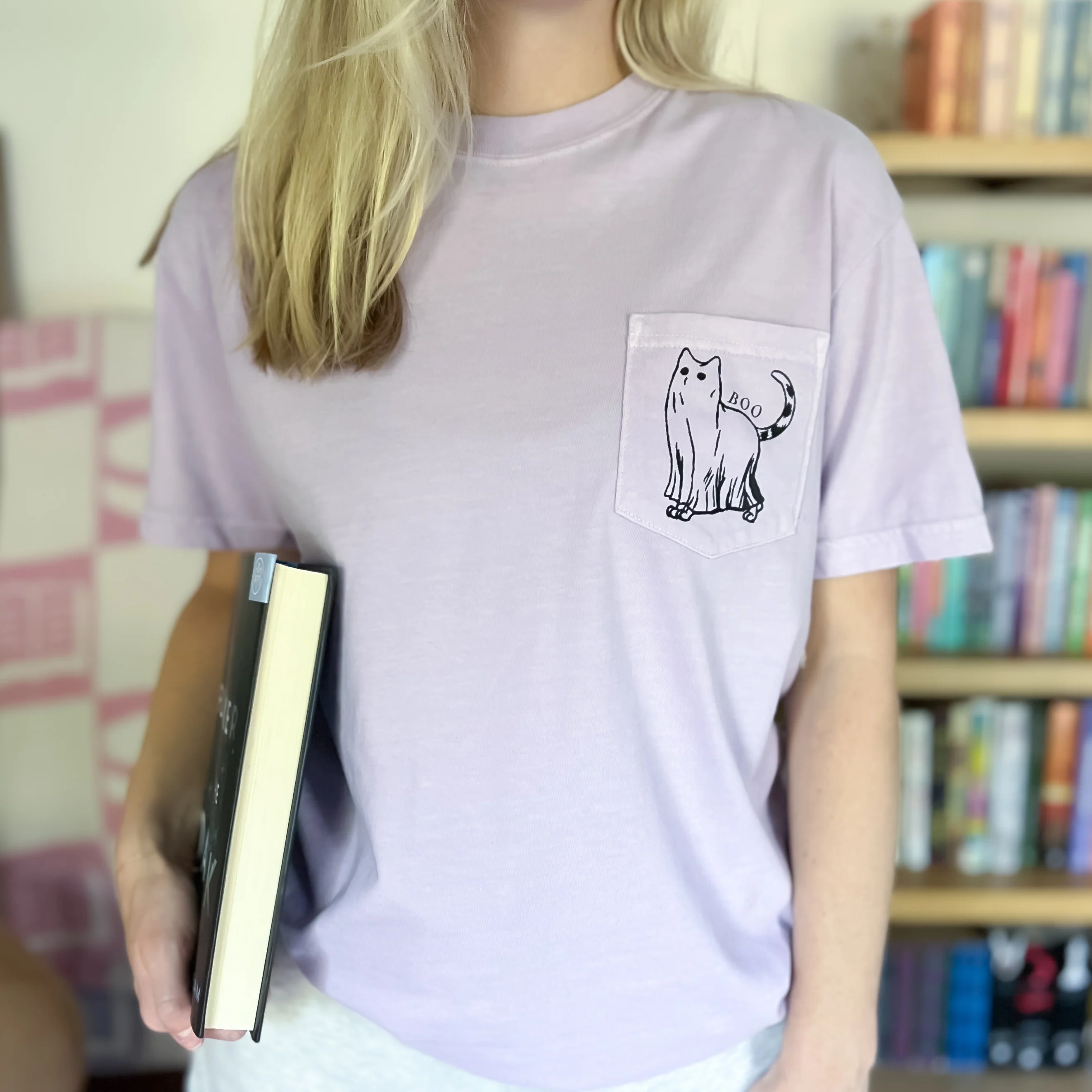 Cat Ghost Pocket Tee