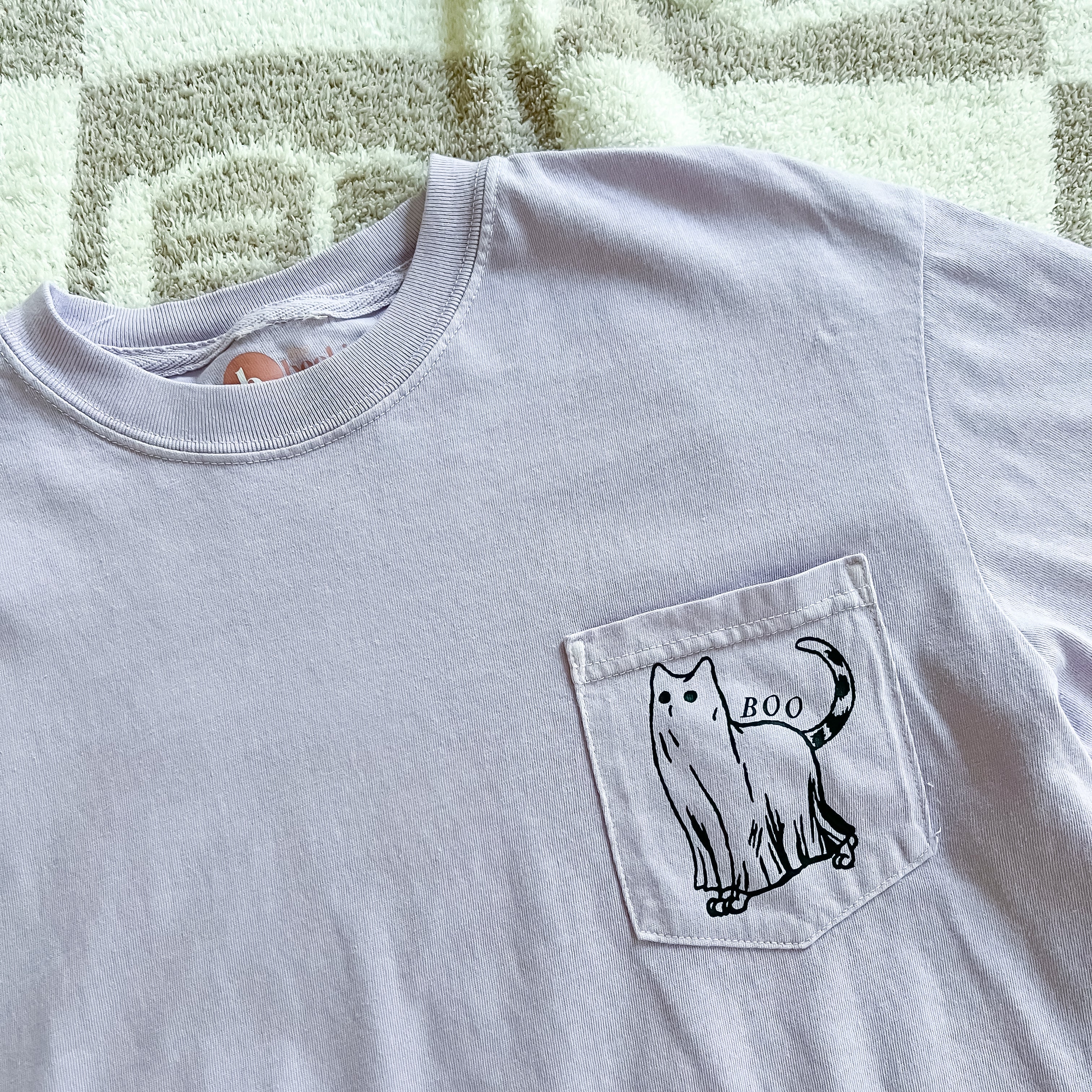 Cat Ghost Pocket Tee - Image 3