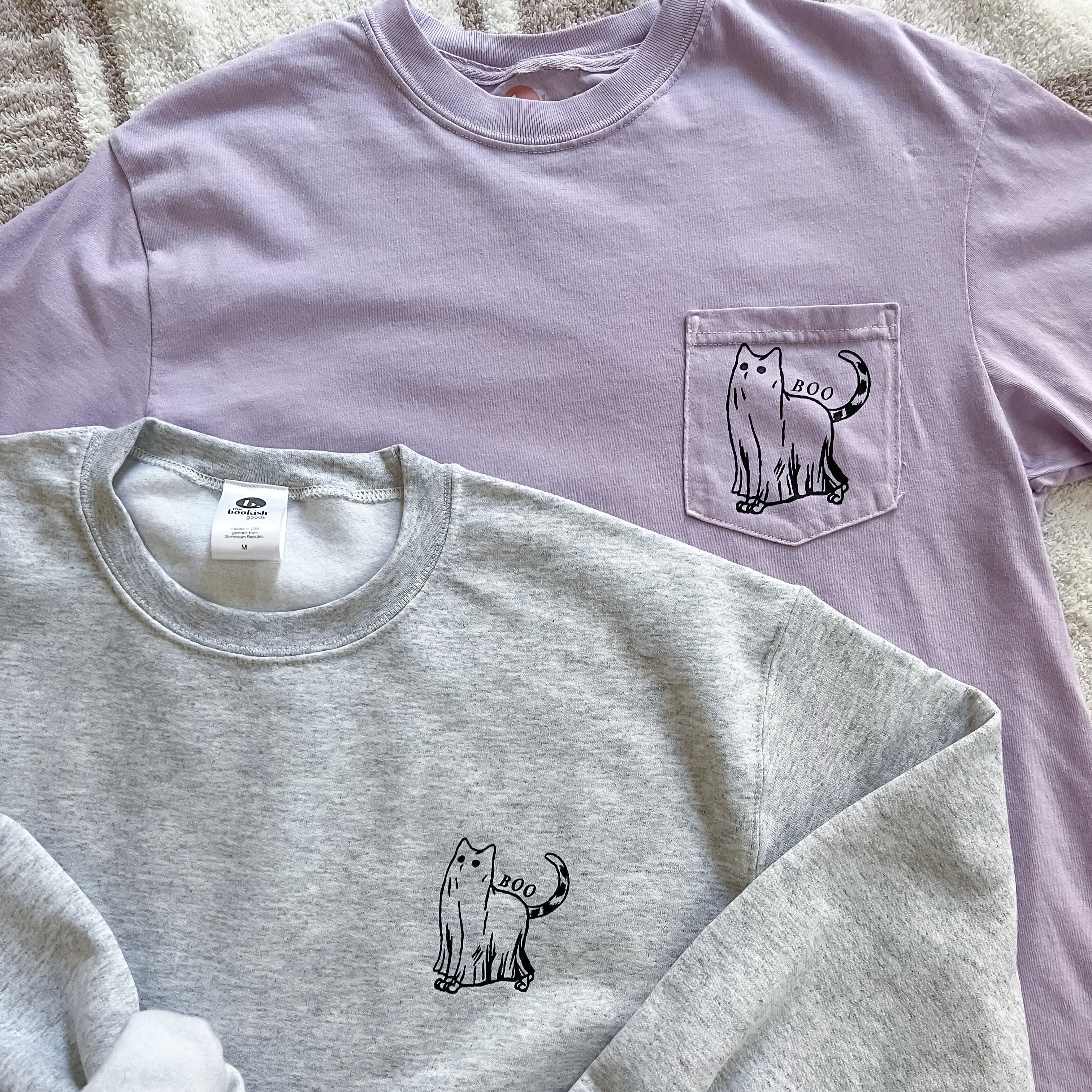 Cat Ghost Pocket Tee - Image 2