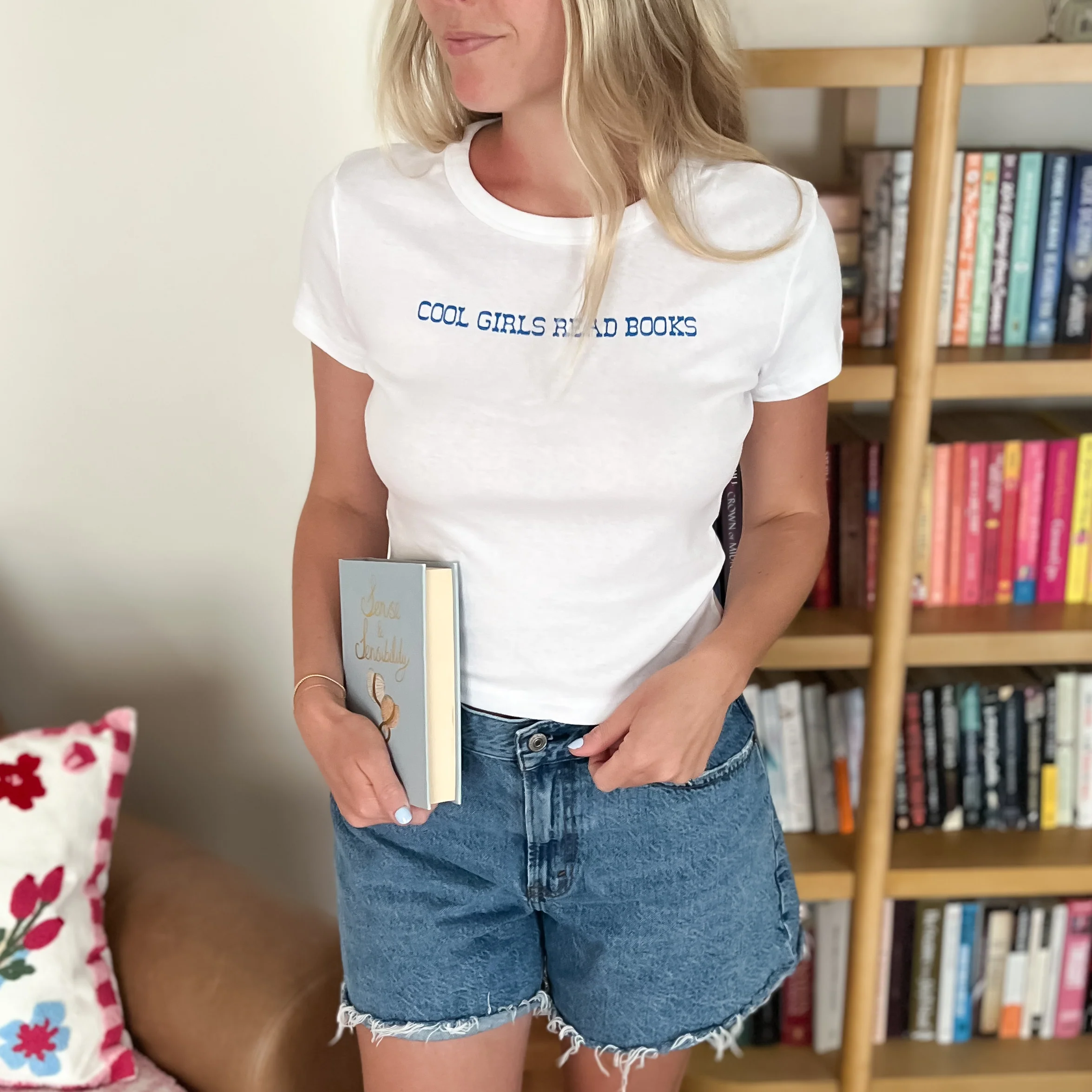 Cool Girls Read Books Baby Tee - Image 2