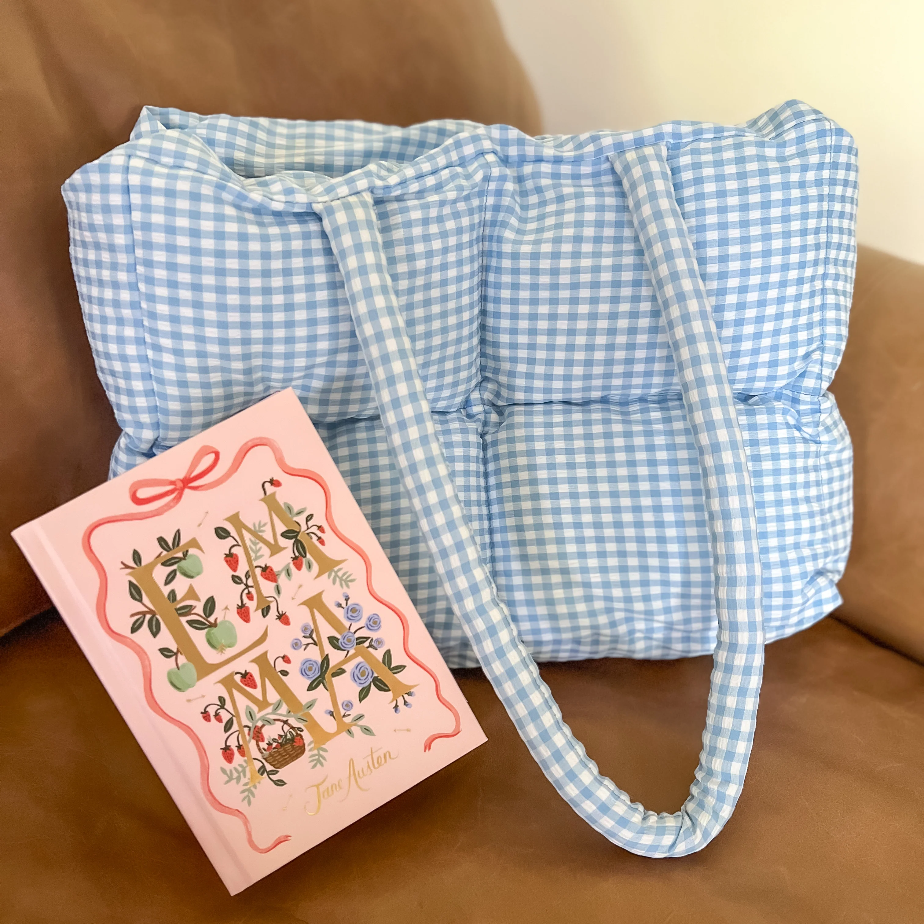 Gingham Book Tote - Image 4