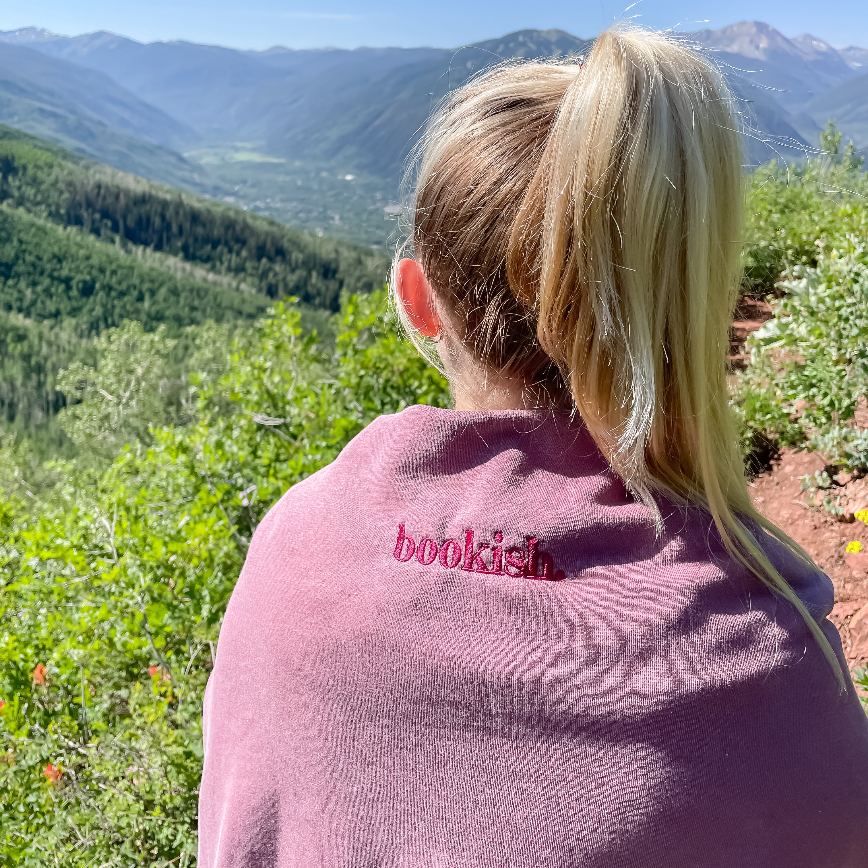 Bookish. Embroidered Sweatshirt - Maroon - Image 3