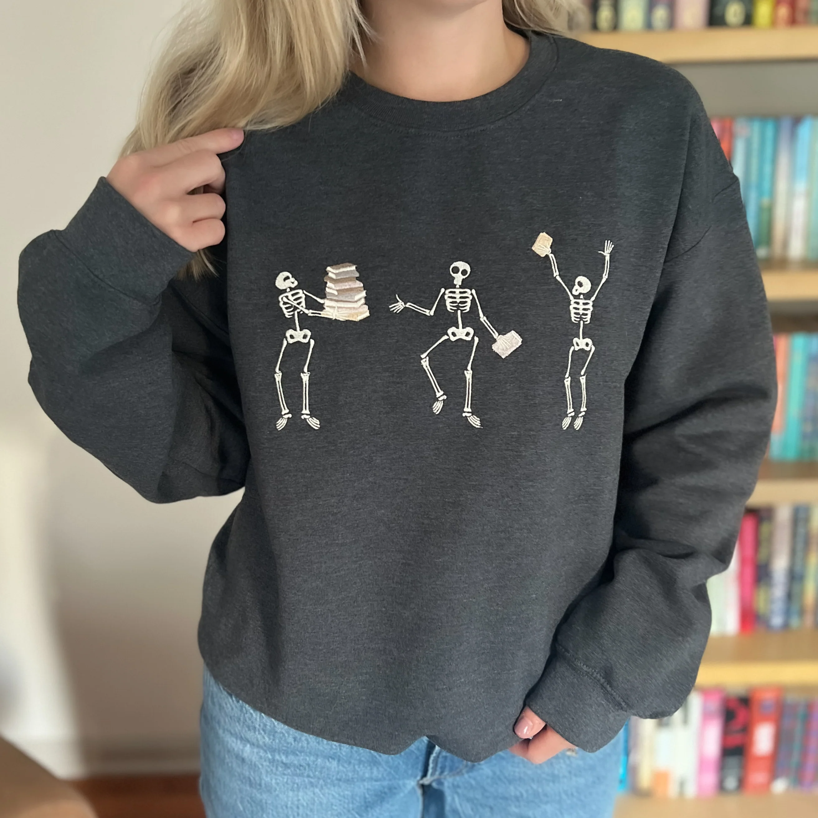 Reading Skeletons Sweatshirt - Image 2