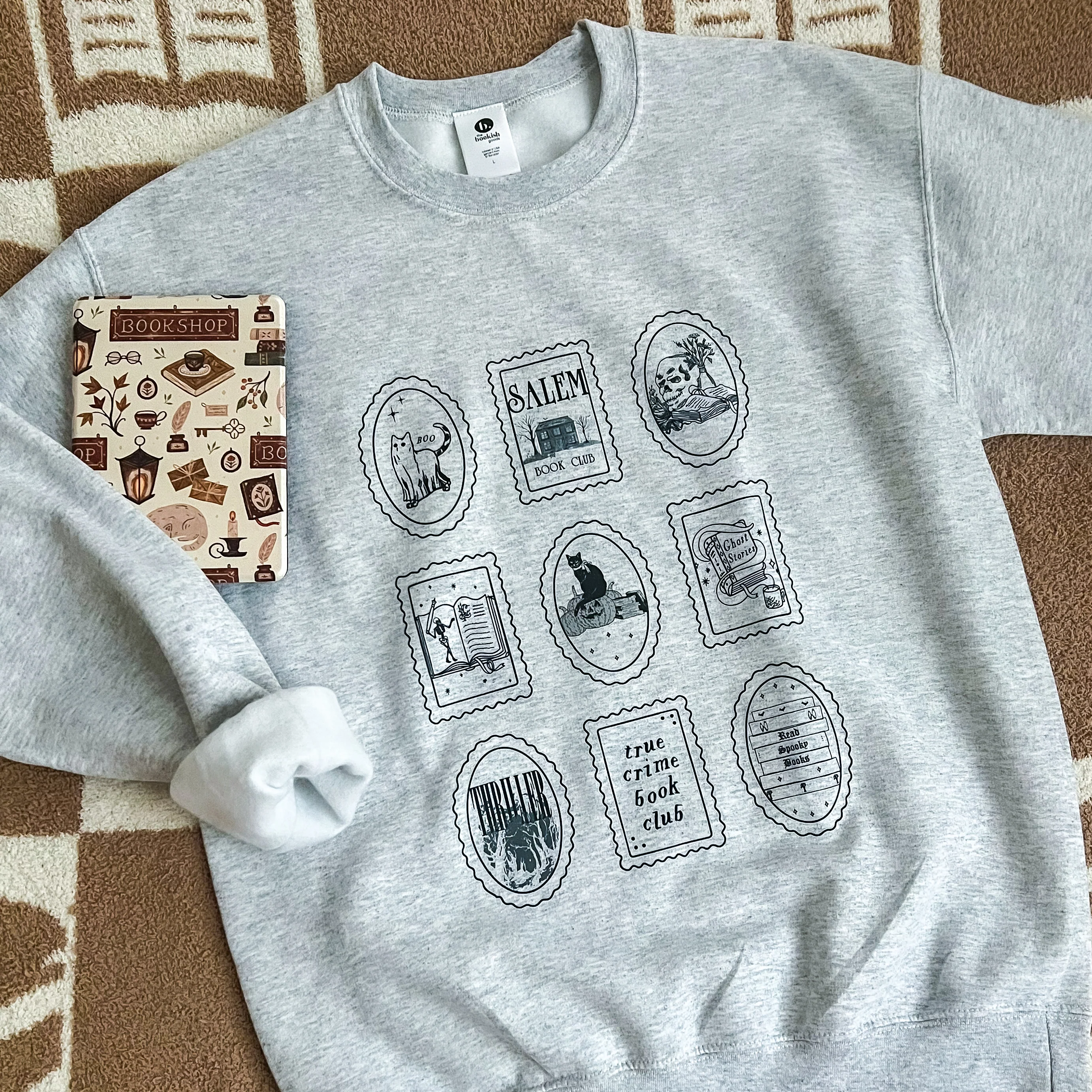 Spooky Postage Stamp Sweatshirt
