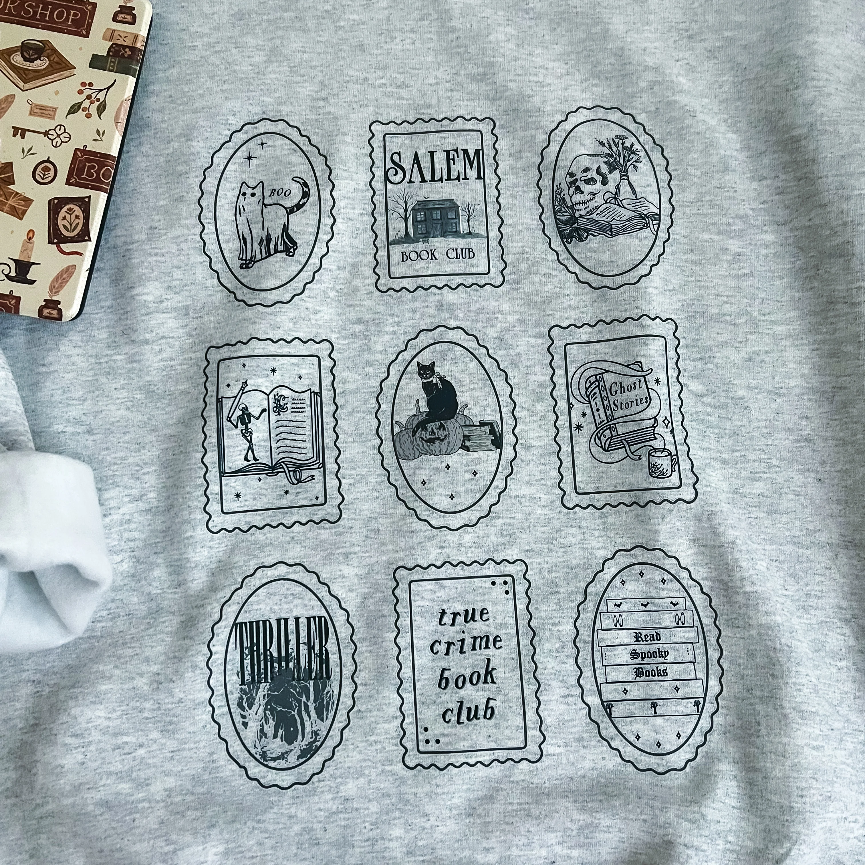Spooky Postage Stamp Sweatshirt - Image 3