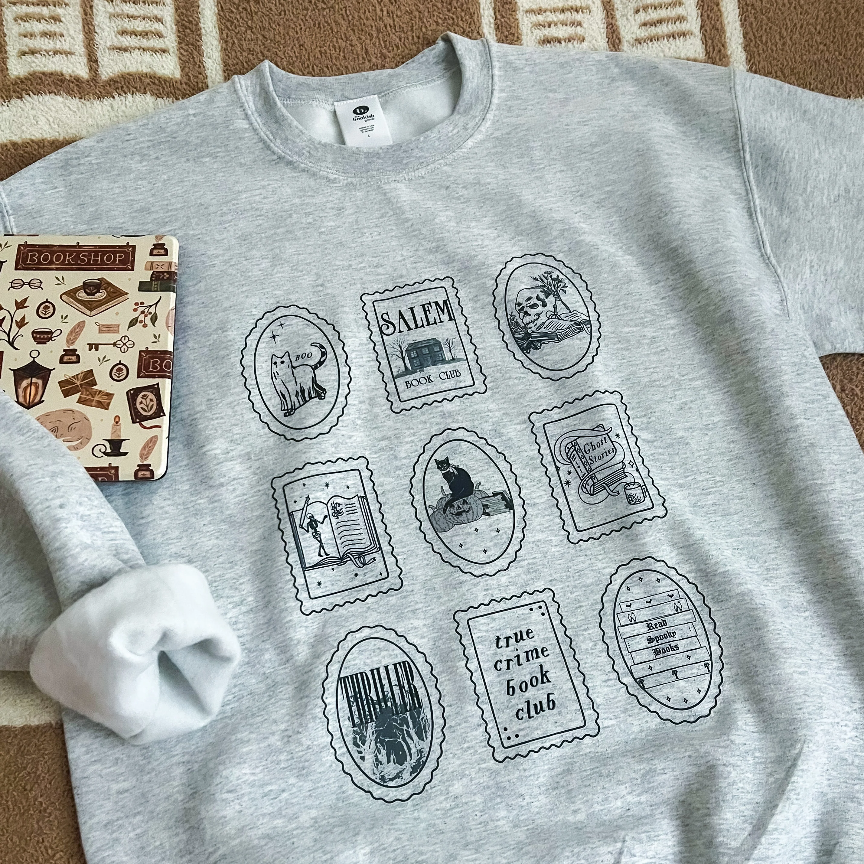 Spooky Postage Stamp Sweatshirt - Image 4