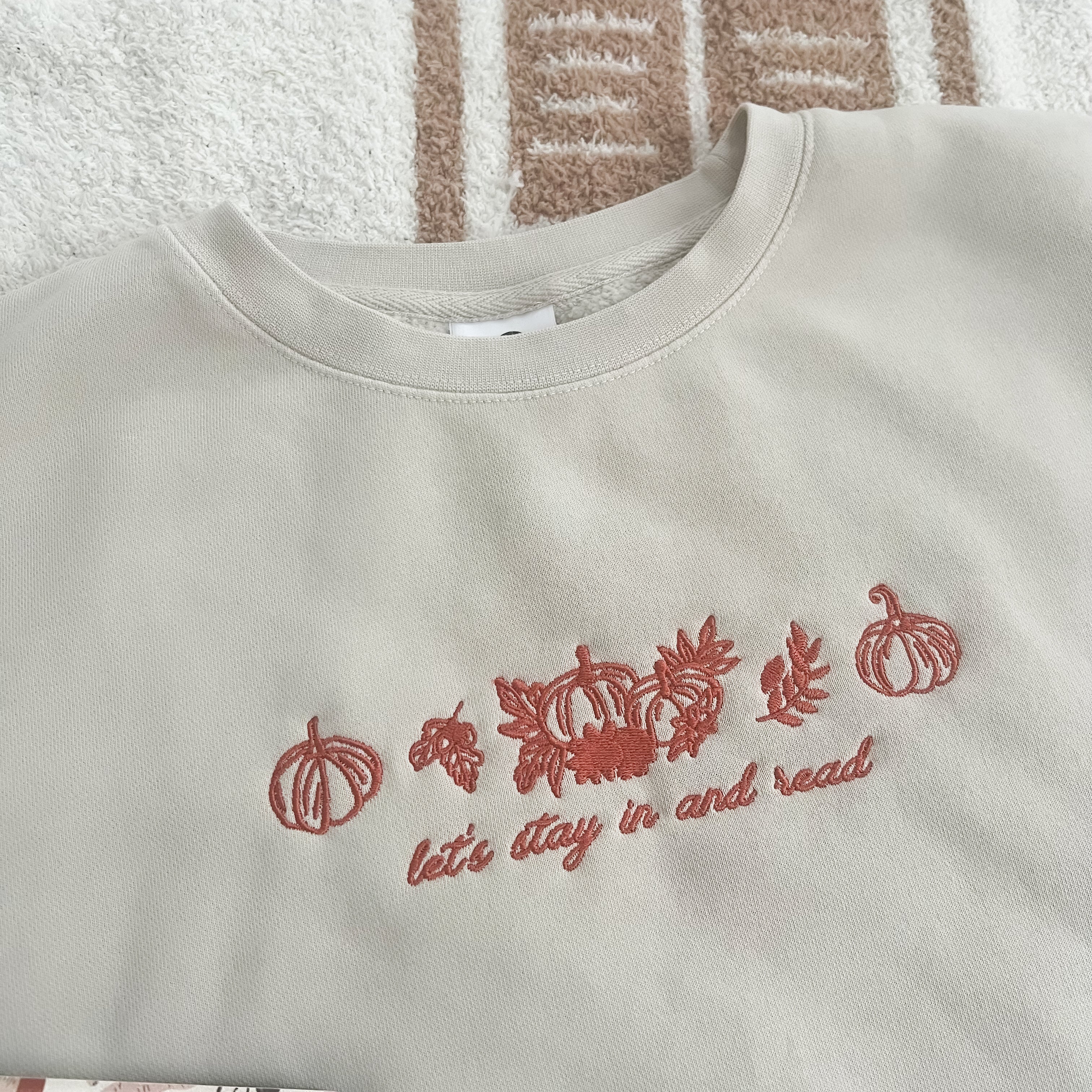 Stay In And Read Embroidered Sweatshirt - Image 3