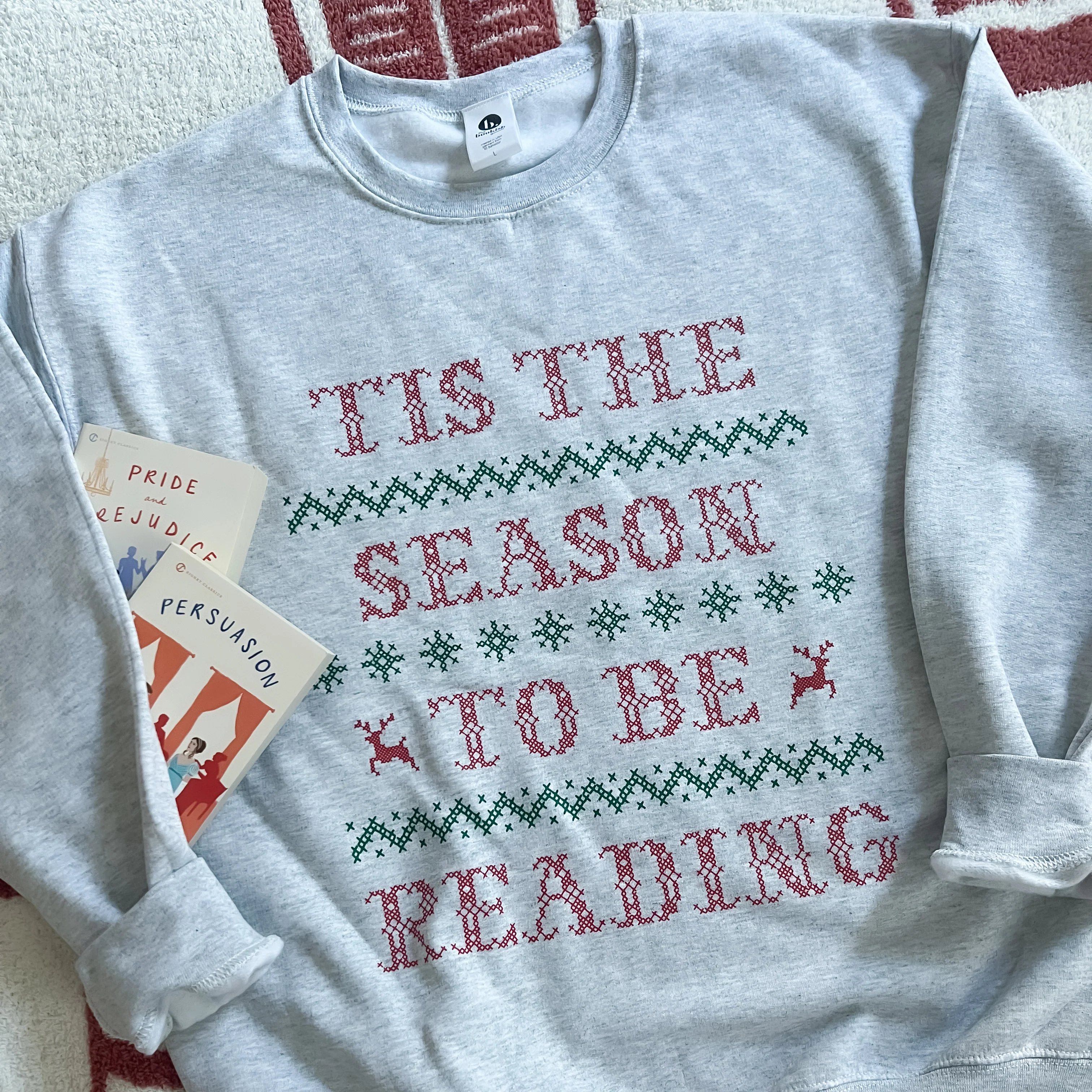 Tis the Season To Be Reading Sweatshirt
